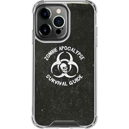Zombie Apocalypse Survival Guide iPhone 14 Pro Clear Case