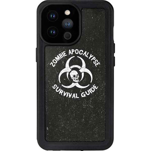 Zombie Apocalypse Survival Guide iPhone 14 Pro Max Waterproof Case