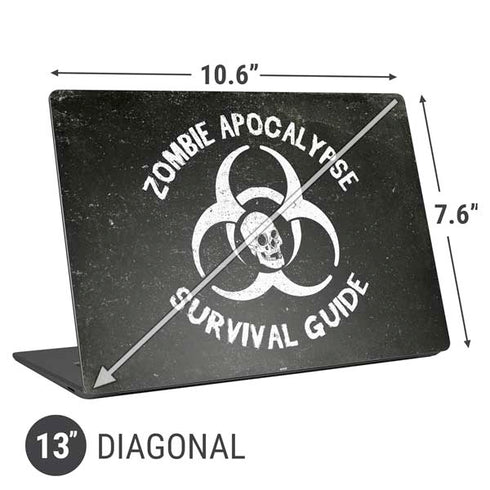 Zombie Apocalypse Survival Guide Universal Laptop 13in (10.6 x 7.6in) Skin