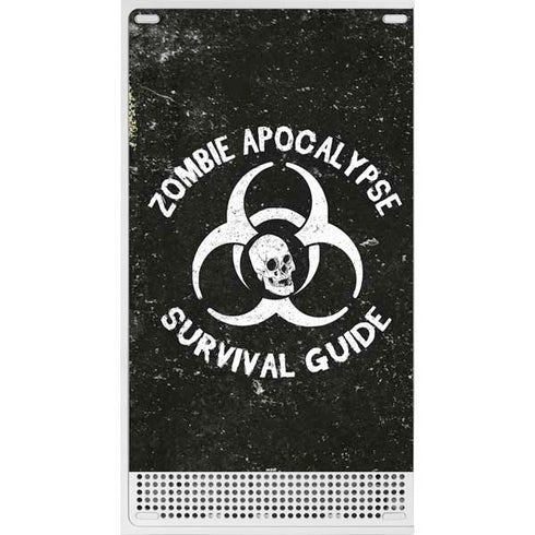 Zombie Apocalypse Survival Guide Xbox Series S Console Skin