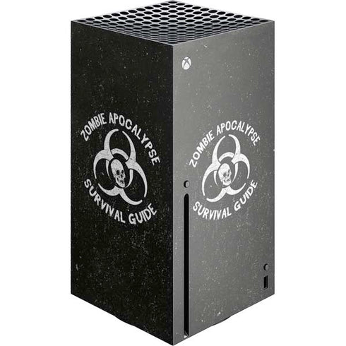 Zombie Apocalypse Survival Guide Xbox Series X Console Skin