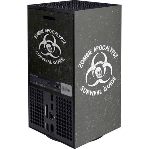 Zombie Apocalypse Survival Guide Xbox Series X Console Skin