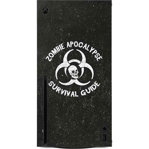 Zombie Apocalypse Survival Guide Xbox Series X Console Skin