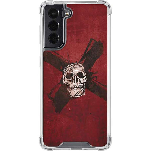 Zombie X Skull & Bone Galaxy S22 Clear Case