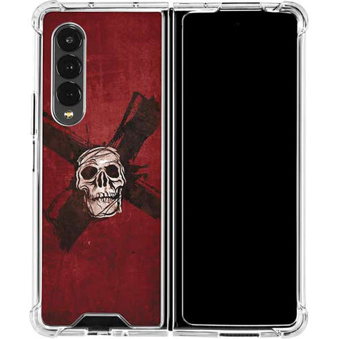 Zombie X Skull & Bone Galaxy Z Fold4 5G Clear Case