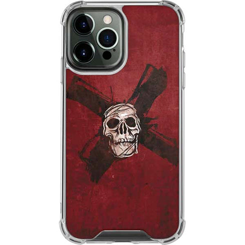 Zombie X Skull & Bone iPhone 14 Pro Max Clear Case