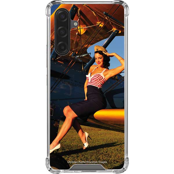 1940s Pin-Up On Stearman Biplane Galaxy Cases
