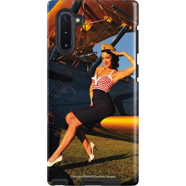 1940s Pin-Up On Stearman Biplane Galaxy Cases