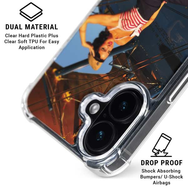 1940s Pin-Up On Stearman Biplane iPhone 17 Clear Case
