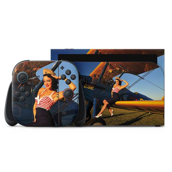 1940s Pin-Up On Stearman Biplane Nintendo Switch 2 (2025) with Joy-Con ...