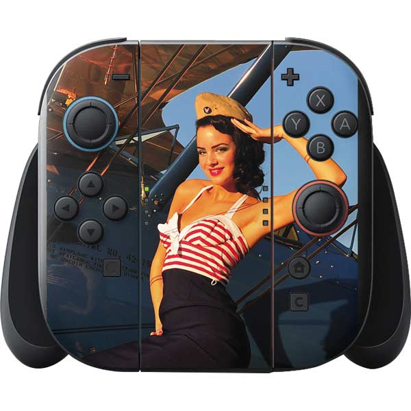1940s Pin-Up On Stearman Biplane Nintendo Switch 2 (2025) with Joy-Con ...