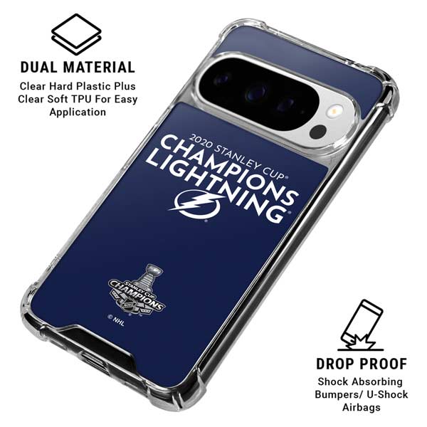 NHL 2020 Stanley Cup Champions Lightning Google Pixel 10 Pro Clear Case