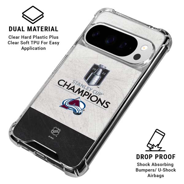 NHL 2022 Stanley Cup Champions Avalanche Google Pixel 10 Pro Clear Case
