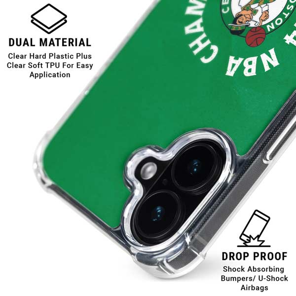 2024 NBA Champions Boston Celtics iPhone 16 Plus Clear Case