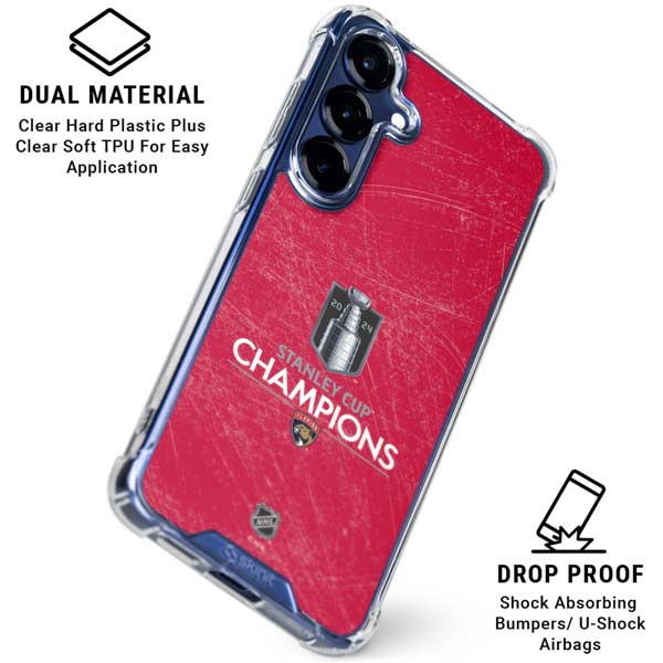 NHL 2024 Stanley Cup Champions Panthers Galaxy S25 Plus Clear Case