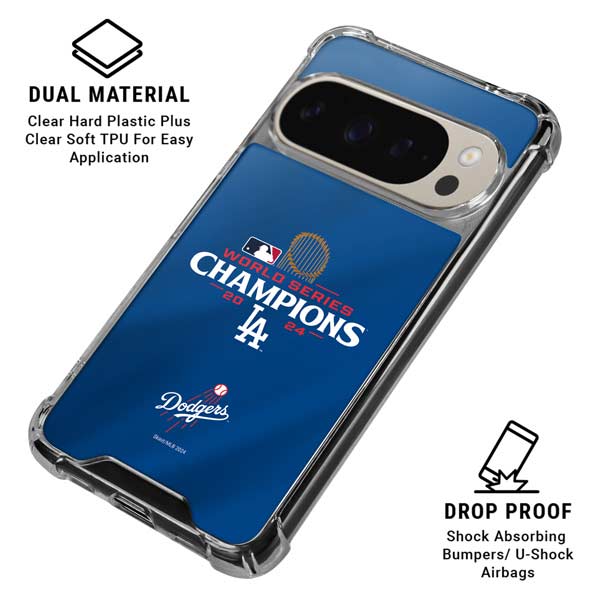 2024 World Series Champions Los Angeles Dodgers Google Pixel 9 Pro XL Clear Case