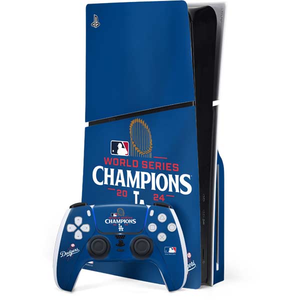 2024 World Series Champions Los Angeles Dodgers PS5 Slim Disk Bundle Skin