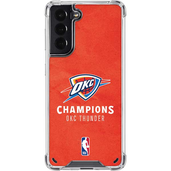 2025 NBA Champions Oklahoma City Thunder Galaxy S21 5G Clear Case