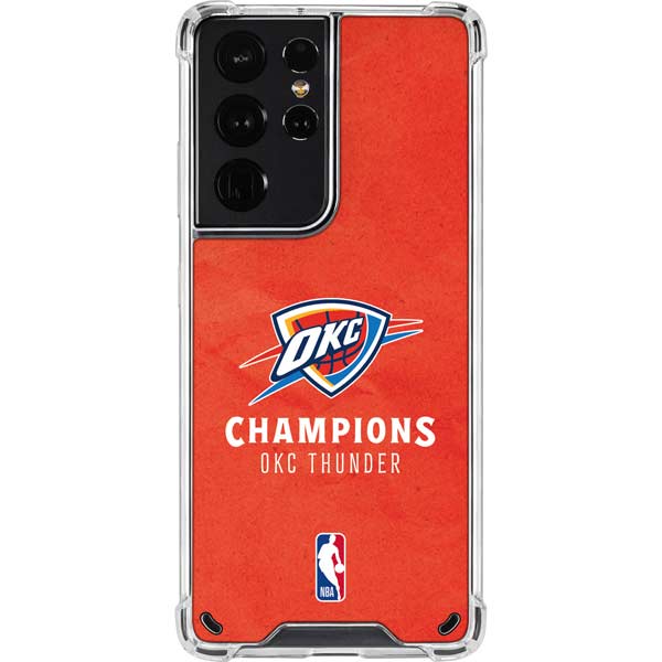 2025 NBA Champions Oklahoma City Thunder Galaxy S21 Ultra 5G Clear Case