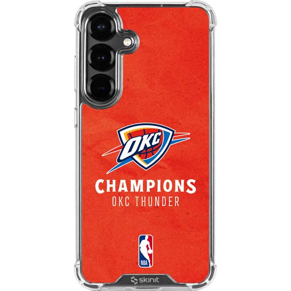 2025 NBA Champions Oklahoma City Thunder Galaxy S26 Plus Clear Case