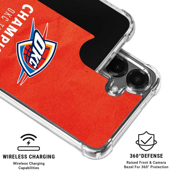 2025 NBA Champions Oklahoma City Thunder Galaxy S26 Plus Clear Case