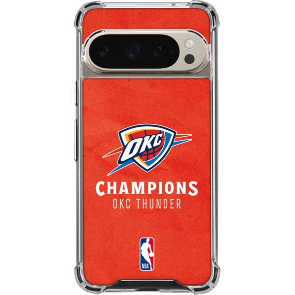 2025 NBA Champions Oklahoma City Thunder Google Pixel 9 Pro XL Clear Case