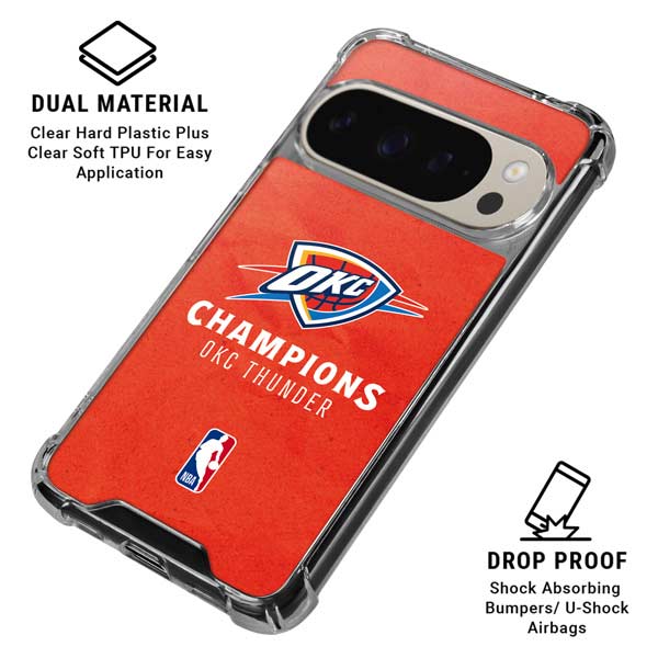 2025 NBA Champions Oklahoma City Thunder Google Pixel 9 Pro XL Clear Case