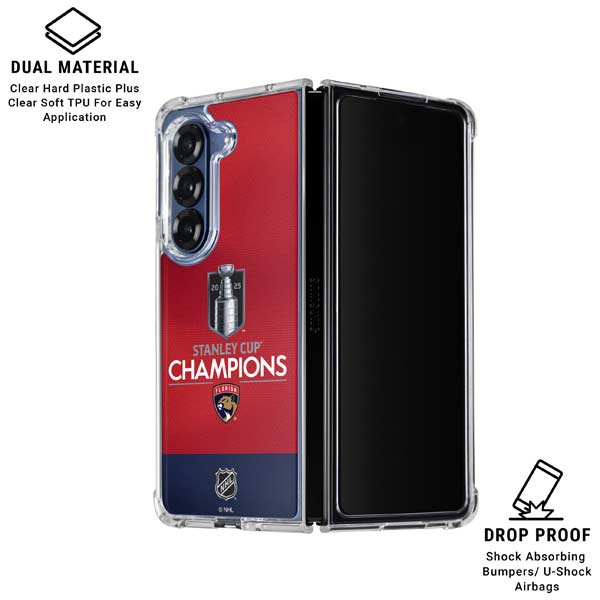 2025 Stanley Cup Champions Florida Panthers Galaxy Z Fold7 Clear Case