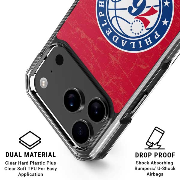 NBA Philadelphia 76ers Distressed iPhone 17 Pro Max MagSafe Case