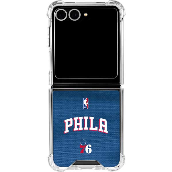 NBA Philadelphia 76ers Jersey Galaxy Z Flip7 Clear Case