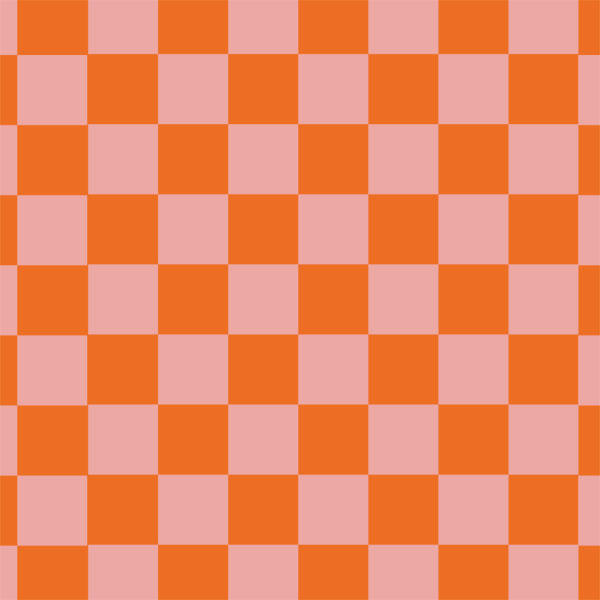 Orange Checkered iPhone 15 Skin