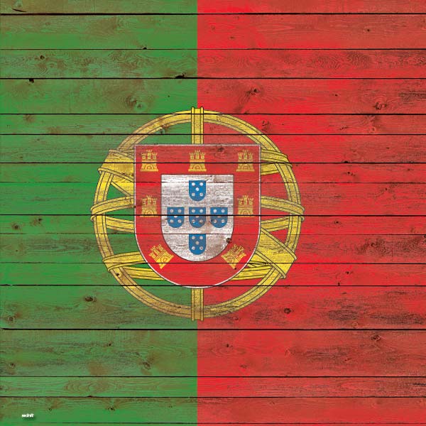 Portuguese Flag Dark Wood Google Home Hub Skin