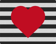 Black And White Striped Heart Google Home Hub Skin