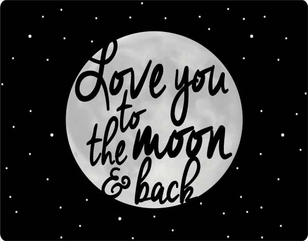 To The Moon And Back BW Google Home Hub Skin