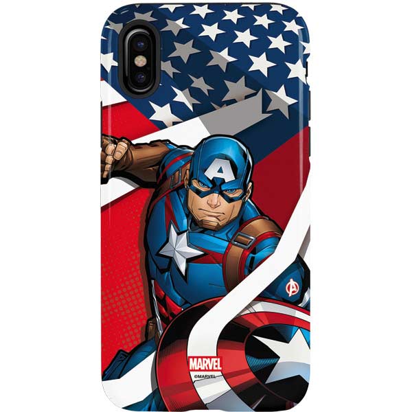 Marvel Captain America Action Pose iPhone XS Pro Case