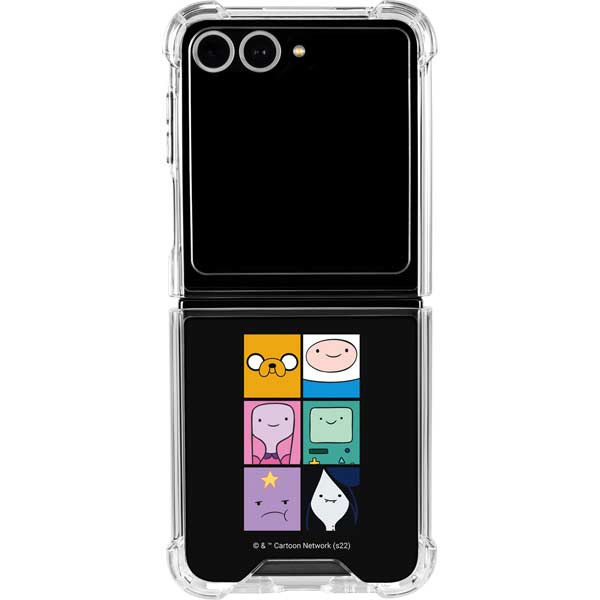 Adult Swim Adventure Time Character Tiles Galaxy Z Flip7 Clear Case