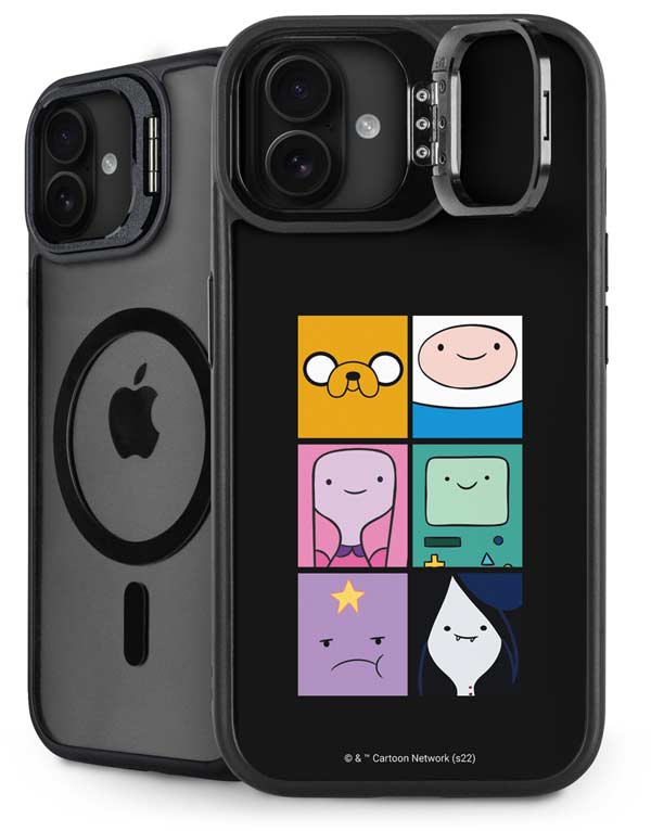 Adult Swim Adventure Time Character Tiles iPhone 16 Kickstand Case