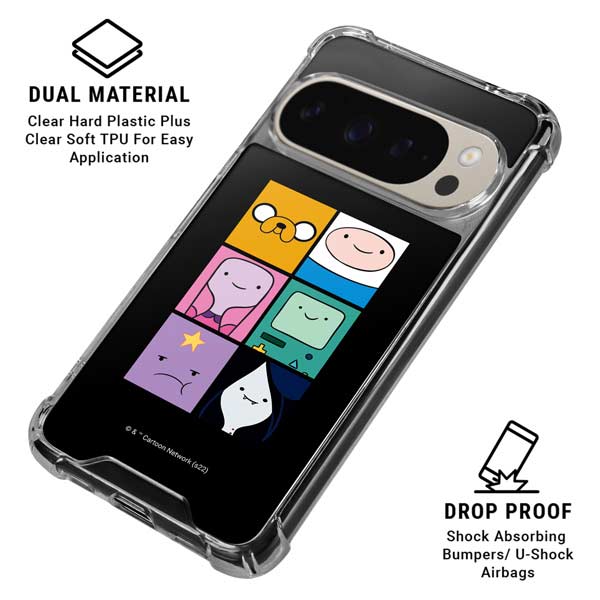 Adult Swim Adventure Time Character Tiles Pixel 9 Pro XL Clear Case