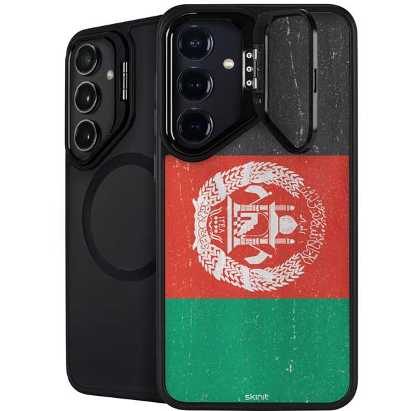 Afghanistan Flag Distressed Galaxy S26 Plus Kickstand Case