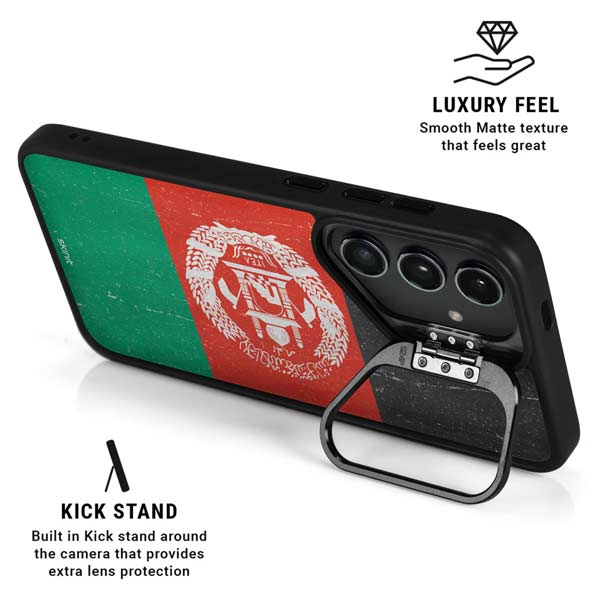 Afghanistan Flag Distressed Galaxy S26 Plus Kickstand Case