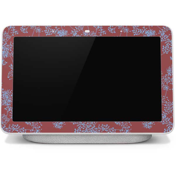 Airy Blue Floral Google Home Hub Skin