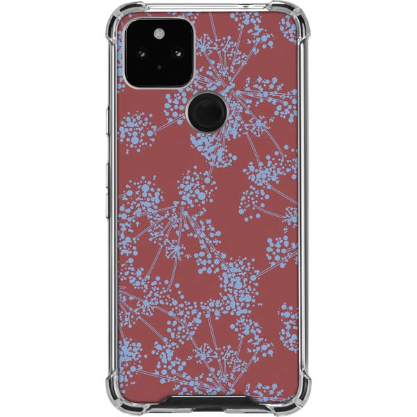 Airy Blue Floral Pixel Cases