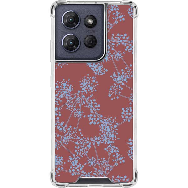 Airy Blue Floral Moto G 5G (2025) Clear Case