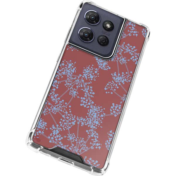 Airy Blue Floral Moto G 5G (2025) Clear Case