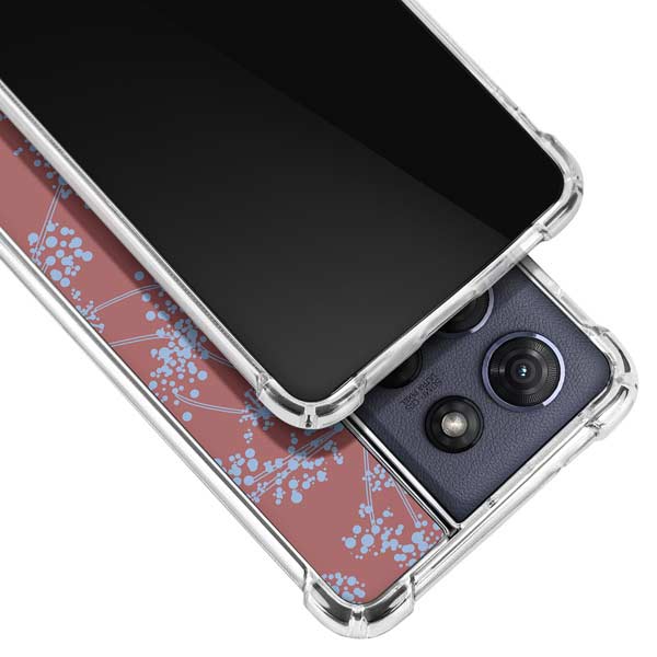 Airy Blue Floral Moto G 5G (2025) Clear Case