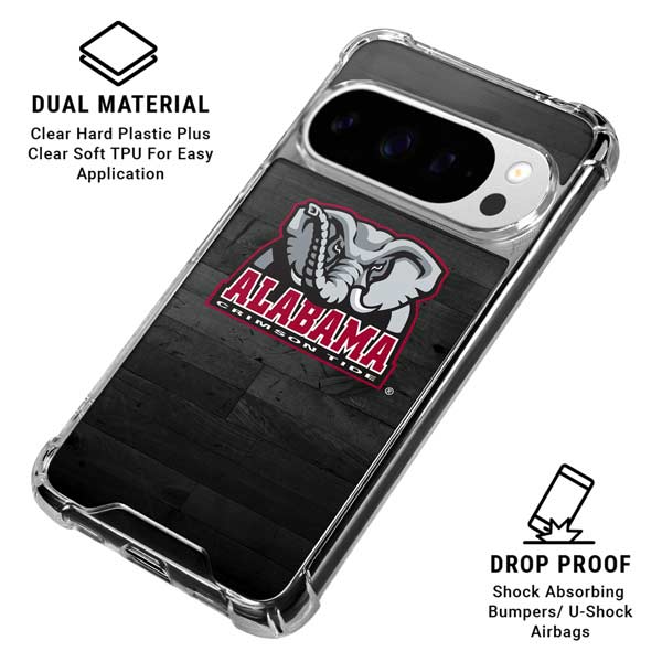 University of Alabama Basketball Wood Google Pixel 10 Pro Clear Case