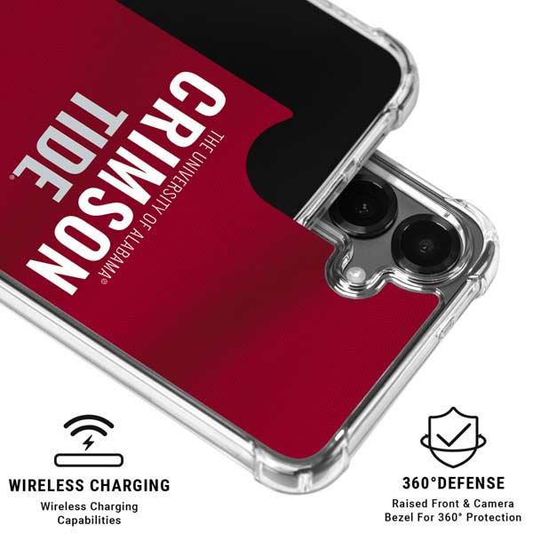 University of Alabama Crimson Pride Galaxy S26 Plus Clear Case