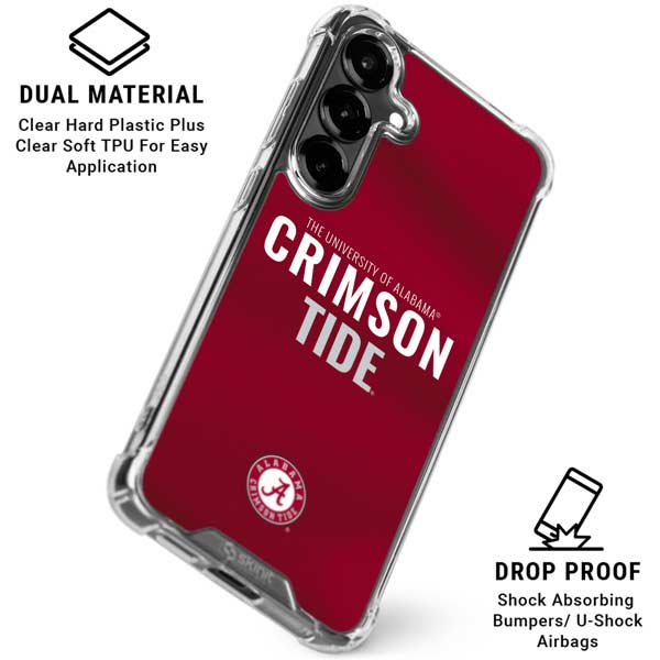 University of Alabama Crimson Pride Galaxy S26 Plus Clear Case