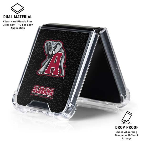 University of Alabama Mascot Galaxy Z Flip7 Clear Case
