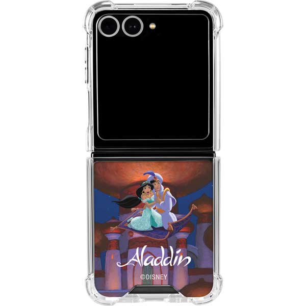 Disney Aladdin and Jasmine Magic Carpet Galaxy Z Flip7 Clear Case